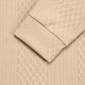 Polo de Manga Larga de Punto Beige Caqui para Hombre, Personalizable con Marca, de Alta Calidad, Estilo Vintage, Texturizado, Informal, Elegante y Profesional - Product Image 6