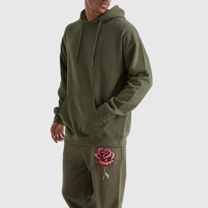 Ensemble de survêtement pour homme Jogger Ensemble de survêtement vintage à lavage acide Taille plus grande Unisexe Sweat-shirt à fermeture éclair intégrale Logo personnalisé 100% coton pour l'hiver - Product Image 3