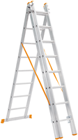 Échelle combinée en alliage d'aluminium de style européen 3x5 mètres, capacité de charge 150 kg, hauteur extensible 49 pieds, verrouillage manuel