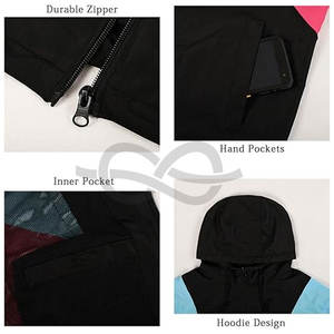 Veste coupe-vent rétro vintage à capuche zippée pour hommes des années 90 coupe-vent léger Style classique Protection confortable - Product Image 5