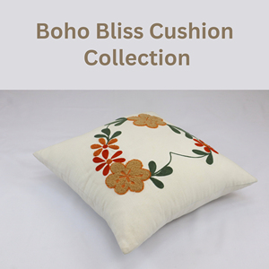 Hand Embroidered <b>Floral</b> Wreath <b>Cushion</b> <b>Cover</b> | Boho Decorative Throw Pillow <b>Cover</b> Plant Portrait Designs Portable Customizable - Product Image 5