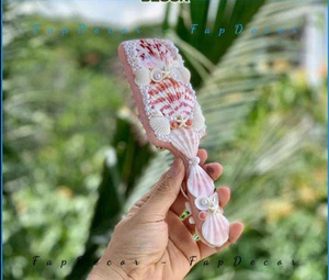 Cepillo para el Cabello de Concha Marina Hecho a Mano en Vietnam, Juego de Herramientas de Belleza de Concha Natural - Product Image 4