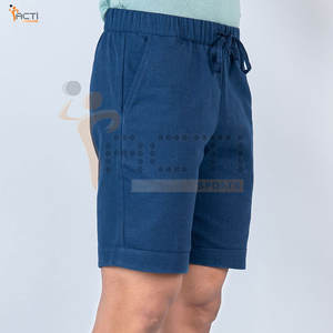 Pantalones cortos de talla grande para hombre, pantalones cortos de algodón transpirables personalizados para hombre, cintura elástica, bolsillos laterales, pantalones cortos de Fitness - Product Image 2