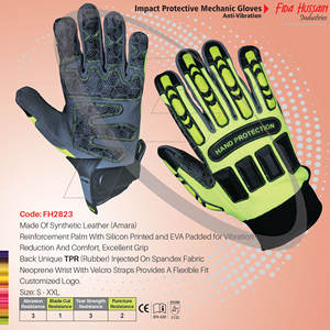 ถุงมือช่างแบบกําหนดเองป้องกันแรงกระแทกคุณภาพสูงสําหรับใช้ประจําวัน 2024 ถุงมือช่างขายส่งถุงมือหนังจากปากีสถาน - Product Image 4