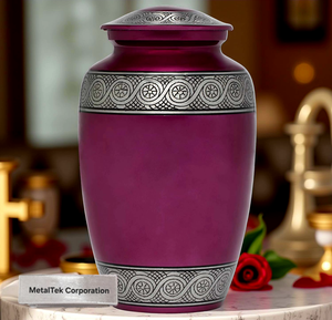 Urne funéraire classique blanche en cendres, urne de souvenir, fabricant, couleurs personnalisées, gravure florale, urnes funéraires de haute qualité, pot de sépulture - Product Image 2