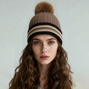 Bonnet en tricot doux pour femme, chaud et extensible en acrylique, style minimaliste, pour l'hiver, décontracté, pour l'extérieur, accessoire de mode, usage quotidien - Product Image 3