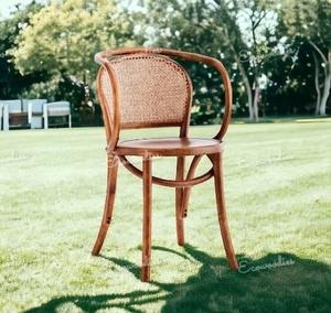 เก้าอี้หวายไม้ไผ่ธรรมชาติกลางแจ้งดีไซน์แฟชั่นหรูหราทันสมัยสำหรับร้านอาหารสวนระเบียงสวนหรือวิลล่า - Product Image 4