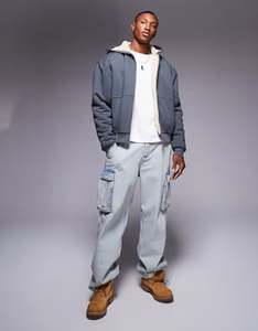 Sudadera con Capucha para Hombre, 100% Algodón, Forro Sherpa, Personalizable con Bordado, Felpa Gruesa con Cierre para Invierno - Product Image 3