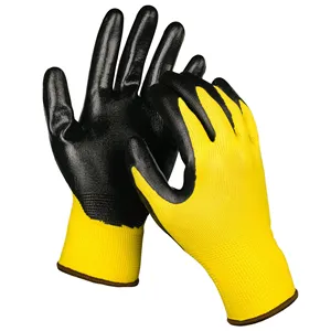 Factory Direct Supply Thin Work Gloves Palm Coated Gloves Nitrile Coated Gloves