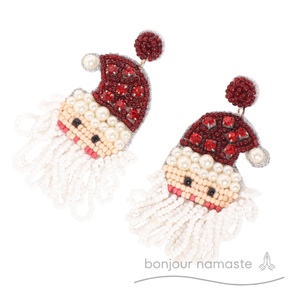 Ornamento di Babbo Natale di perline di lusso all'ingrosso | Orecchini natalizi artigianali per Boutique di berlino, londra, parigi e Toronto - Product Image 4