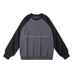 Sudadera de Cuello Redondo con Mangas Raglán de Dos Tonos para Hombre, Sudadera Informal, Cómoda y Básica - Product Image 6