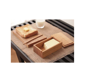 Recipiente de mantequilla de madera de la mejor calidad 100% con cuchillo y platos de mantequilla sellados con tapas Bueno al mejor precio - Product Image 5