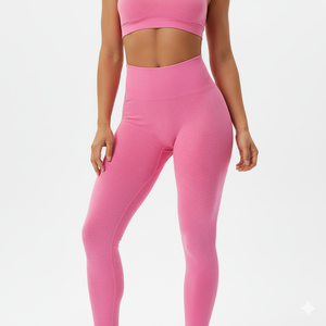 Ensemble de yoga imprimé solide «Second-Skin» Trend 2026 | tenue de fitness respirante à taille moyenne 2 pièces | Boutique Gym pour femmes - Product Image 3