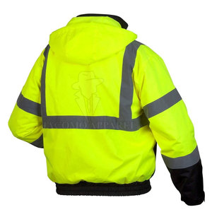 Chaqueta de Seguridad para Trabajo, Diseño con Paneles Reflectantes, Tela de Poliéster Resistente, Múltiples Bolsillos de Almacenamiento, Venta Caliente - Product Image 3
