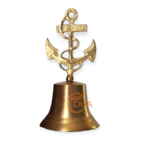 Cloche d'ancre en laiton massif de style antique décor nautique cadeau maritime avec impression de découpe polie bateau/cloche de bateau