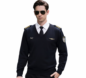 ชุดยูนิฟอร์มเจ้าหน้าที่รักษาความปลอดภัย ผ้าวูลทวิล สำหรับทุกฤดู แบบ unisex สำหรับชุดทำงาน เสื้อสเวตเตอร์ ชุดตรวจจับเข็ม ต่อผ้าแบบไร้รอยต่อ - Product Image 6