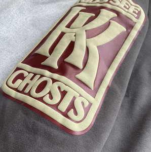 Sudadera con capucha personalizada de poliéster/algodón 500GSM, corte regular, estampado en relieve, forro polar sólido, para hombre y mujer - Product Image 3