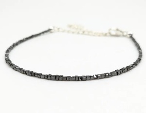 ลูกปัดเพชรสีดำทำด้วยมือของขวัญ925สเตอร์ลิงเงินลูกปัดสร้อยข้อมือแฮนด์เมดเครื่องประดับของขวัญวันเกิดสำหรับเธอ - Product Image 2