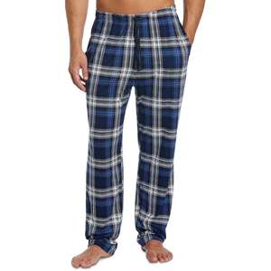 Pantaloni da pigiama in maglia a quadri Perry Ellis Portfolio da uomo XL blu a quadretti - Product Image 1