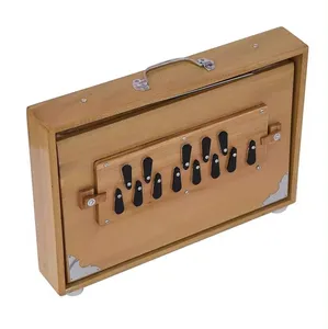 Caixa Shruti de madeira para músicos profissionais de alto tom de 440 Hz, cor teca, teclas C a C, com melhor preço