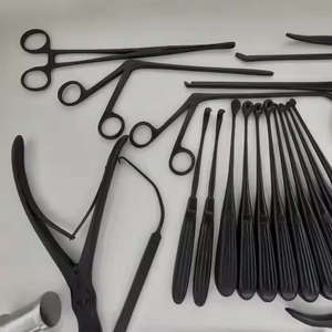 Instrumento quirúrgico de laminectomía estándar alemán de alta calidad, 35 Uds., herramientas ortopédicas para columna vertebral, revestimiento negro Manual de acero Surgiright - Product Image 2