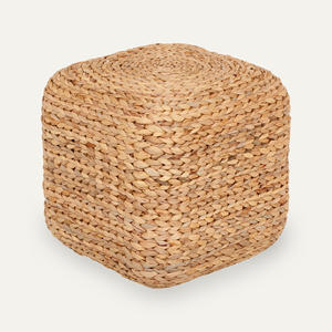 Pouf décoratif en jacinthe d'eau, repose-pieds, tabouret pour salon et chambre à coucher - Product Image 4