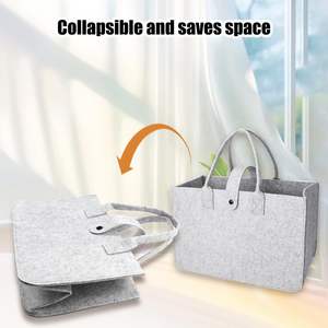 Mercados <span class=keywords><strong>en</strong></span> línea chinos, venta al por mayor, logotipo personalizado, impermeable, plegable, para compras, bolsas de fieltro, bolsas de fieltro no tejidas de poliéster - Product Image 3