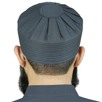 Gorro Musulmán Kufi de Invierno Umar con Logotipo Personalizado, Gorro de Oración de Poliéster al por Mayor, Gorro Islámico para Hombre, Nuevo Diseño con Patrón Geométrico