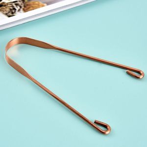 Nettoyant de langue en cuivre pour la pratique ayurvédique, pour des soins bucco-dentaires holistiques et un soutien à la détoxification naturelle - Product Image 2