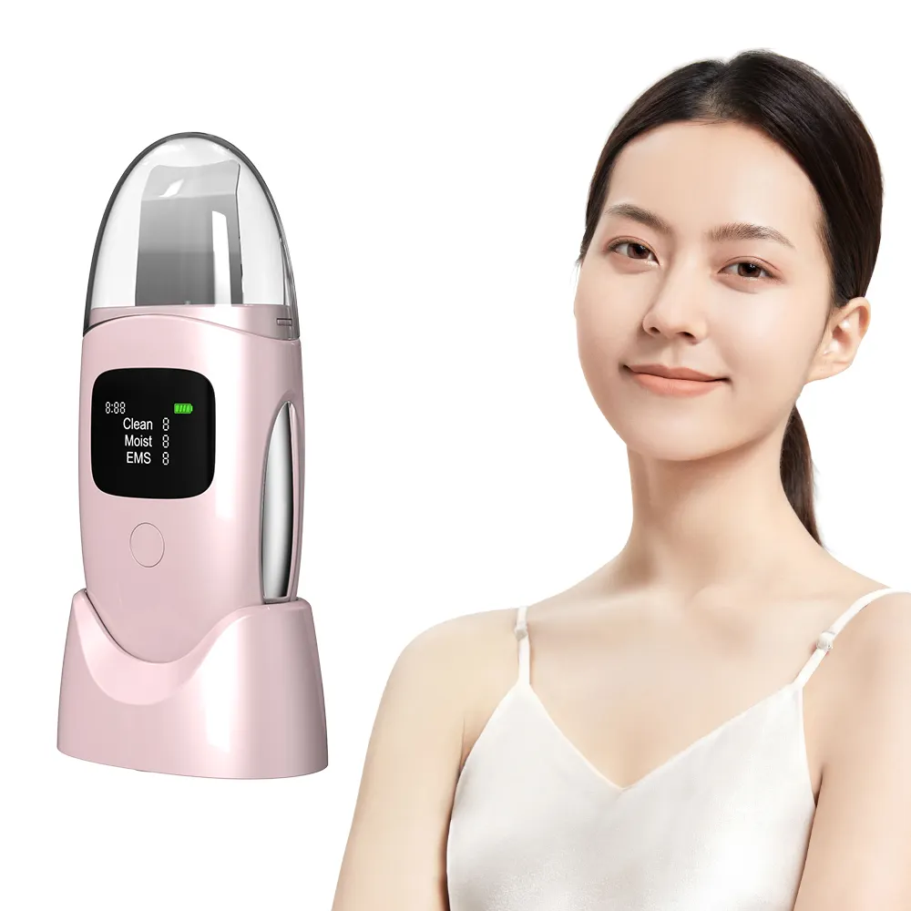 Nuevo instrumento de belleza ultrasónico, limpiador de poros faciales para exportar espinillas de acné, depurador de piel de microcorriente Ems, cara IPX5 600Mah