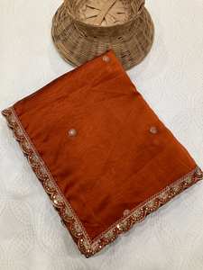 Sari de Seda Suave con Bordado, Diseño Tradicional y Elegante para Fiestas, de Secado Rápido, al Mejor Precio, FATEMA - Product Image 5