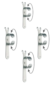 Crochet double pivotant 8 cm, pointe aiguë 10 mm, instrument chirurgical, base des instruments chirurgicaux - Product Image 2