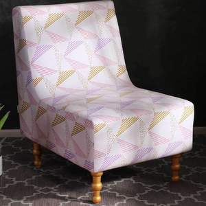Juanetta Elegant Living Room <b>Chair</b> Full-Back Velvet <b>Lounge</b> with Abstract Print - Product Image 1