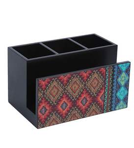 Porte-cuillères en bois imprimé réglable et durable à trois niveaux, surface résistante à la chaleur pour les cuisines ethniques modernes - Product Image 4