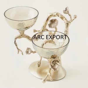 Beau verre blanc de luxe en métal avec support de style design fantaisie standard argenté pour bols de service d'ustensiles de cuisine au prix le plus bas - Product Image 6