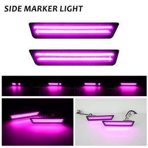 Feux latéraux LED dynamiques roses pour Dodge Challenger 2008-2014 Charger 2011-2014 Clignotants - Product Image 4