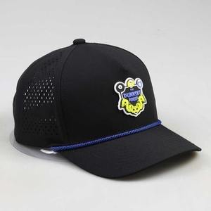 Gorra deportiva impermeable con logotipo bordado personalizado, gorra de béisbol de 6 paneles, corte por láser, agujero perforado, gorra de Golf, cuerda, fabricante de Vietnam - Product Image 1