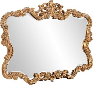 Rectangular estilo moderno hogar Hotel marco victoriano decoración del hogar metal grabado metal espejo - Product Image 6