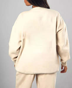 Sudadera de Gran Tamaño para Mujer, Ropa de Calle, Sudadera con Capucha, Jersey Holgado, Manga Larga, Lana, Informal, Cálido, Traje de Moda para Invierno - Product Image 6