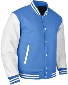Veste universitaire en cuir et laine sur mesure pour hommes, veste bomber de baseball, meilleure qualité avec faible MOQ - Product Image 2