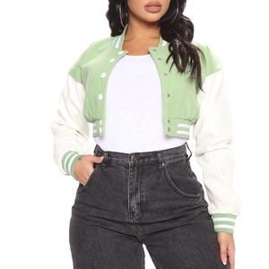 Chaquetas Varsity Cortas de Invierno para Mujer, Precio Económico al por Mayor, Talla Personalizable, Impresas, Impermeables, Transpirables, de Algodón - Product Image 1