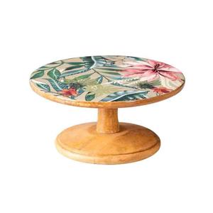 Support à gâteau rond en bois haut de gamme émail vert fini utilisé pour la décoration de table d'événement utilisation de service de gâteau et de pâtisserie - Product Image 4