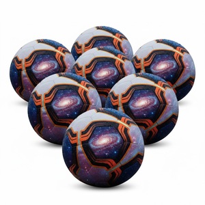 Ballon de football thermocollé et cousu à la machine, 12 panneaux, haute qualité, dernières conceptions, taille 5, vessie en caoutchouc pliable, sac en filet - Product Image 6
