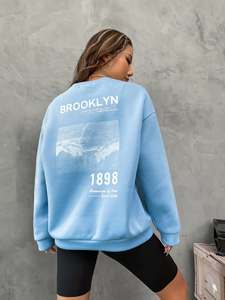 Personalizado 100% algodón Otoño Invierno de gran tamaño de algodón Unisex mujeres sudaderas con capucha - Product Image 6