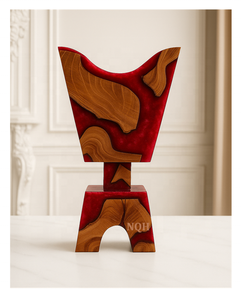 Brûleur à Bakhoor en bois de pin artisanal de luxe 2026 avec résine époxy |   Encens arabe de qualité supérieure Mubkhar Cadeau pour la maison Design personnalisable - Product Image 6