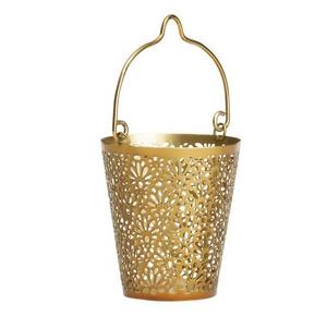 Porte-bougie votif en métal fer forgé au design magnifique, finition noire antique, écologique, fait à la main, décoration pour la maison, mariage et Noël - Product Image 5