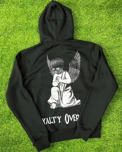 Sweat à capuche de bonne qualité logo personnalisé poids lourd sans ficelle fermeture éclair 100% coton graphique 3d bouffant impression sweats à capuche pour hommes - Product Image 4