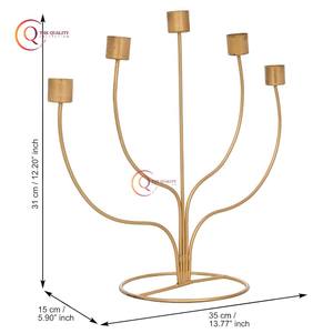 Bougeoir style moderne finition couleur or fil de fer fait décoration de noël décor à la maison métal artisanat unique bougie pot - Product Image 2