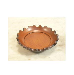 Bol en bois de mangue grande vente bol de service arrondi bordure découpée conception décor solide - Product Image 1