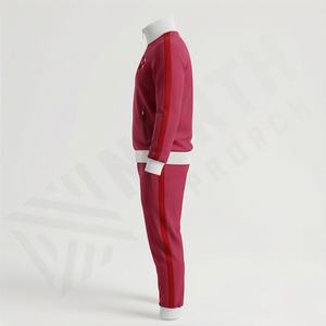 ชุดวอร์มผู้ชายผ้าฟลีซคอตตอนแบบโอเวอร์ไซส์ สกรีนโลโก้ได้ตามต้องการ สำหรับฤดูหนาว ชุดออกกำลังกายสองชิ้น กางเกงจ็อกเกอร์ สำหรับฟิตเนสและยิม - Product Image 3